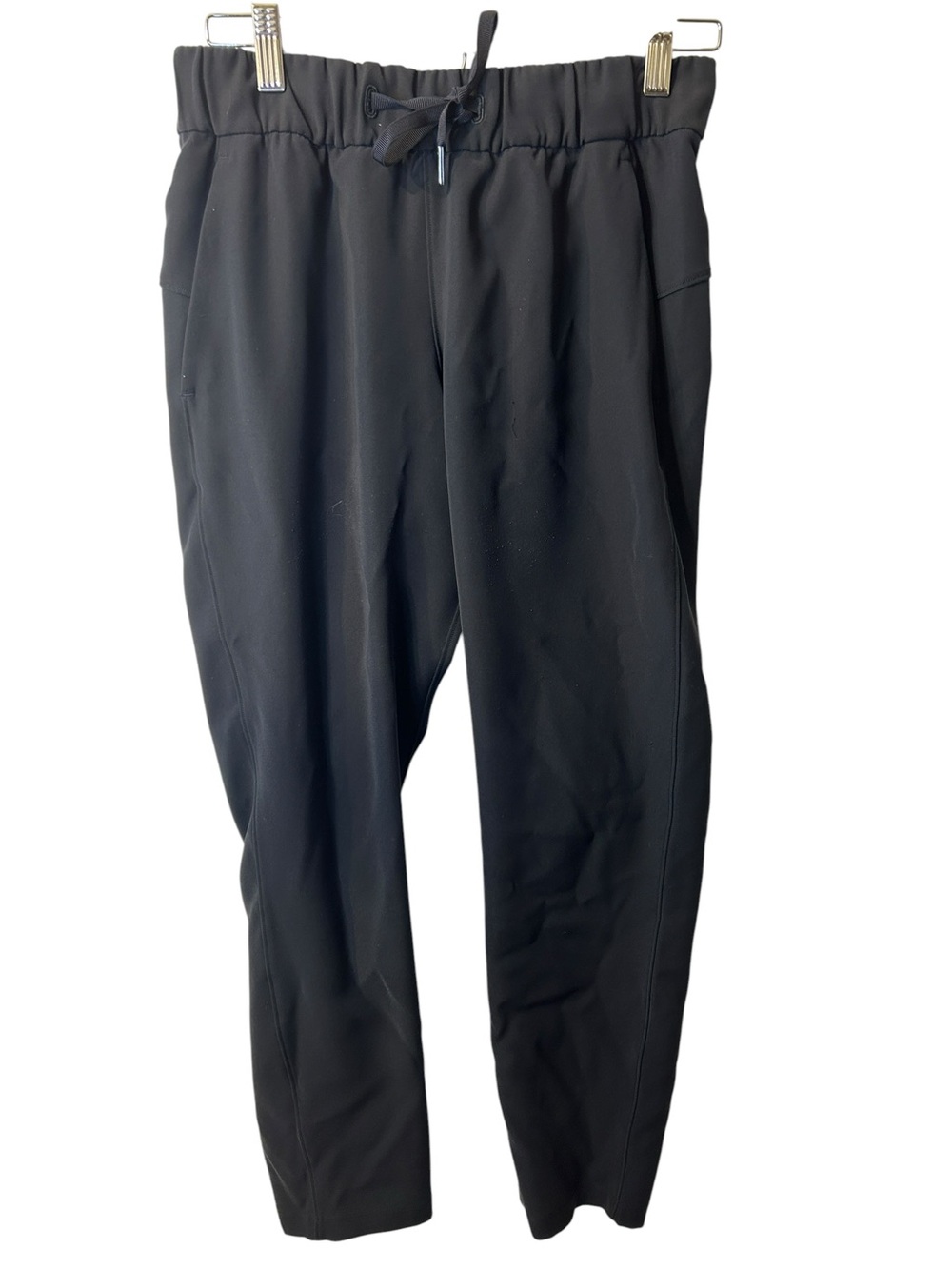 Lululemon Black Athleisure Jogger Pants Drawstring Stretch Tapered Travel Lounge